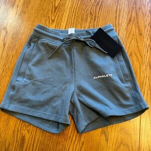Alphalete Women's Essential Core Shorts 4"‎ Concrete Gray NWT small